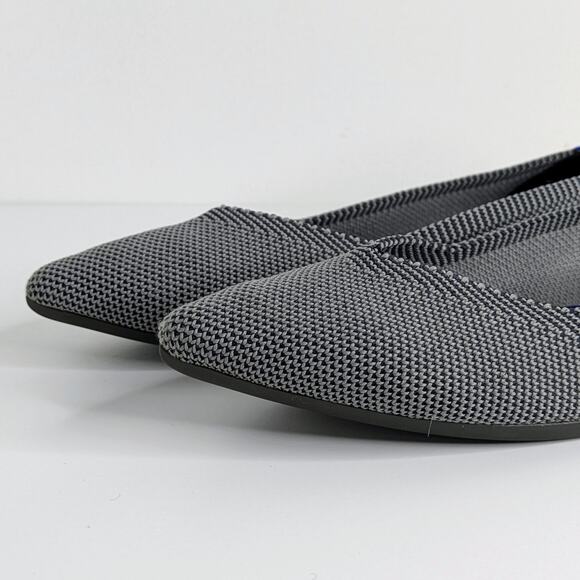 Rothy's The Point Gray Ballet Flats 7 Sustainable Slip On Capsule Wardrobe - Picture 3 of 13